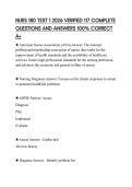 NURS 180 TEST 1 2026 VERIFIED 117 COMPLETE QUESTIONS AND ANSWERS 100&percnt; CORRECT A&plus;