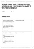 AGACNP Frances Guide EXAM&comma; MOST TESTED QUESTIONS AND VERIFIED SOLUTIONS&sol;GET IT 100&percnt; ACCURATE&excl;&excl; 2026&excl;&excl;