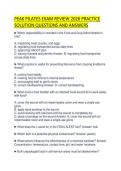 PEAK PILATES EXAM REVIEW 2026 PRACTICE SOLUTION QUESTIONS AND ANSWERS
