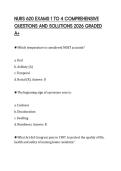 NURS 620 EXAMS 1 TO 4 COMPREHENSIVE QUESTIONS AND SOLUTIONS 2026 GRADED A&plus;