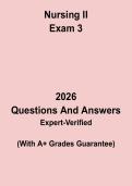 Nursing II &ndash; Exam 3 &vert; Clinical Practice & Patient Care Study Questions PDF