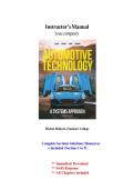 Solution Manual For Automotive Technology&comma; A Systems Approach&comma; 4th Canadian Edition by Erjavec