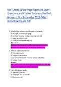 Real Estate Salesperson Licensing Exam  Questions and Correct Answers &lpar;Verified  Answers&rpar; Plus Rationales 2026 Q&A &vert;  Instant Download Pdf 
