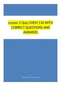 Lesson 2 Quiz CHEM 134 WITH CORRECT QUESTIONS AND ANSWERS