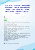 NURS 5130 &sol; NURS5130 Comprehensive Assessment &ndash; Pediatric Assessment Lab Review &vert; UTA &lpar;Latest 2026 Update&rpar; 100&percnt; Verified Questions & Answers &vert; Grade A