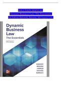 Solution Manual for Dynamic Business Law&colon; The Essentials&comma; 5th Edition &ndash; Kubasek & Browne ISBN&colon;9781260570380 &vert; Latest 2026 Update