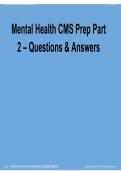 Mental Health CMS Prep Part 2 &ndash; Questions & Answers &vert; Practice Study Guide 2026