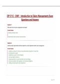 CIP C112 - CH01 - Introduction to Claims Managements Exam Questions and Answers