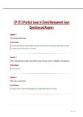 CIP C112 Practical Issues In Claims Management Exam Questions and Answers