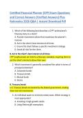 Certified Financial Planner &lpar;CFP&rpar; Exam Questions  and Correct Answers &lpar;Verified Answers&rpar; Plus  Rationales 2026 Q&A &vert; Instant Download Pdf 