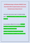 ACVPM Epidemiology and Biostats 2026&sol;2027 Actual  Exam Newest With Complete Questions And Correct  Detailed Answers&vert; Newest Version&excl; 