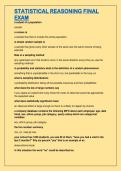 STATISTICAL REASONING FINAL  EXAM 