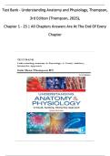 Test Bank - Understanding Anatomy and Physiology&comma; Thompson&comma;  3rd Edition &lpar;Thompson&comma; 2025&rpar;&comma; 
