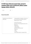 CII R01 Exam &lpar;Recent exam&rpar; Fully solved & updated 2026 Most COMPLETE &lpar;2026&rpar; &lpar;Latest Update 2026&rpar; UPDATE&excl;&excl;