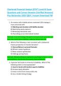 Chartered Financial Analyst &lpar;CFA&reg;&rpar; Level III Exam  Questions and Correct Answers &lpar;Verified Answers&rpar;  Plus Rationales 2026 Q&A &vert; Instant Download Pdf