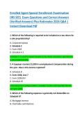 Enrolled Agent Special Enrollment Examination  &lpar;IRS SEE&rpar;  Exam Questions and Correct Answers  &lpar;Verified Answers&rpar; Plus Rationales 2026 Q&A &vert;  Instant Download Pdf