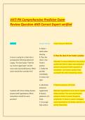 VATI PN Comprehensive Predictor Exam  Review Question AND Correct Expert verified
