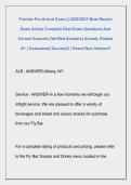 Frontier Pre-Arrival Exam &vert;&vert; 2026&sol;2027 Most Recent  Exam Actual Complete Real Exam Questions And  Correct Answers &lpar;Verified Answers&rpar; Already Graded  A&plus; &vert; Guaranteed Success&excl;&excl; &vert; Brand New Version&excl;&excl; 
