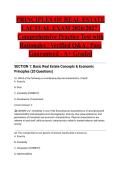 PRINCIPLES OF REAL ESTATE 1 ACTUAL EXAM 2026&sol;2027 &vert; Comprehensive Practice Test with Rationales &vert; Verified Q&A &vert; Pass Guaranteed - A&plus; Graded