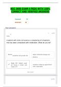 NSG 3600 EXAM 4 PEDS WITH 100&percnt; CORRECT AND VERIFIED ANSWERS
