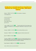 Introduction to Aromatherapy Exam Comprehensive  Questions and  Answers &vert; A&plus; Graded  &vert; With Expert  Solutions