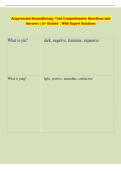 Acupressure&sol;Aromatherapy Test Comprehensive Questions and   Answers &vert; A&plus; Graded  &vert; With Expert Solutions