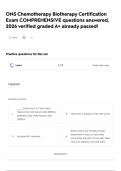 ONS Chemotherapy Biotherapy Certification Exam COMPREHENSIVE questions answered&comma; 2026 verified graded A&plus; already passed&excl;