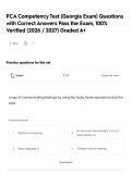 PCA Competency Test &lpar;Georgia Exam&rpar; Questions with Correct Answers Pass the Exam&comma; 100&percnt; Verified &lpar;2026 &sol; 2027&rpar; Graded A&plus;