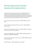 Red Cross Lifeguard Instructor Exam Questions with complete solutions
