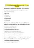PNH301 Exam sample Questions with Correct Solutions