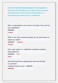 New York State Real Estate Salesperson Licensing Exam &vert;&vert;  Most Recent Exam 2026-2027 Actual Complete Real Exam  Questions  And Correct Answers &lpar;Verified Answers&rpar; Already Graded   A&plus; &vert;  Guaranteed Success&excl;&excl; &vert; Newest Exam &vert; Just Released&excl;&excl; 