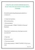GNRS 515 &lpar;ADVANCED PATHOPHYSIOLOGY&rpar; EXAM 1 PRACTICE QUESTIONS WITH CORRECT ANSWERS 