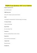 PNH301 Exam Questions with Correct Solutions