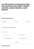 wgu D102 financial accounting all terms REAL EXAM QUESTIONS AND CORRECT VERIFIED ANSWERS&sol; ALREADY GRADED A&plus; &lpar;MOST RECENT&excl;&excl;&rpar;