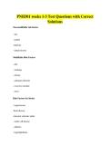 PNH301 weeks 1-3 Test Questions with Correct Solutions