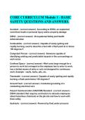 CORE CURRICULUM Module 1 - BASIC SAFETY QUESTIONS AND ANSWERS&period;