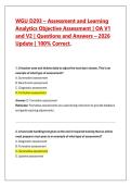WGU D293 &ndash; Assessment and Learning Analytics Objective Assessment &vert; OA V1 and V2 &vert; Questions and Answers &ndash; 2026 Update &vert; 100&percnt; Correct&period;