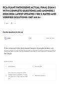 PCA PLANT PATHOGENS ACTUAL FINAL EXAM &vert; WITH COMPLETE QUESTIONS AND ANSWERS &vert; 2025&sol;2026 LATEST UPDATED &vert; 100 &percnt; RATED AND VERIFIED SOLUTIONS &vert; GET AN A&plus;