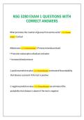 NSG 3280 EXAM 1 QUESTIONS WITH CORRECT ANSWERS