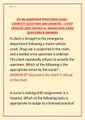 ATI RN Leadership Proctored Exam &ndash; Complete Questions and Answers &ndash; Latest Updated 2026 Verified A&plus; Graded Real Exam Questions & Answers