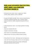 NURS 6630N ADVANCED PRACTICE FINAL SCRIPT WEEK 11 2026 QUESTIONS SOLUTIONS GRADED A&plus;
