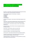 FDSC 101 FOOD SCIENCE EXAM QUESTIONS AD ANSWERS &vert; GRADED A