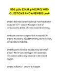 NSG 3280 EXAM 3 &lpar;NEURO&rpar; WITH  QUESTIONS AND ANSWERS 2026