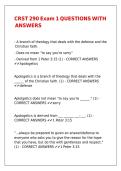 CRST 290 Exam 1 QUESTIONS WITH ANSWERS
