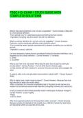 FDSC 413- EXAM 1 STUDY GUIDE WITH COMPLETE SOLUTIONS