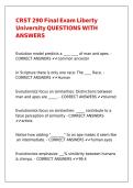 CRST 290 Final Exam Liberty University QUESTIONS WITH ANSWERS&comma;