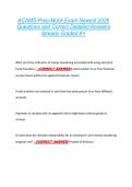 ACAMS-Prep-Mock Exam Newest 2026  Questions and Correct Detailed Answers  Already Graded A&plus; 