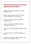 UA Foreman Training Course exam questions with answers