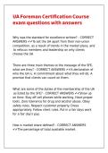 UA Foreman Certification Course exam questions with answers