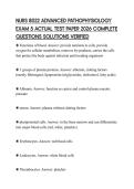 NURS 8022 ADVANCED PATHOPHYSIOLOGY EXAM 5 ACTUAL TEST PAPER 2026 COMPLETE QUESTIONS SOLUTIONS VERIFIED